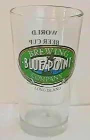 BLUE POUNT BREWING "World Beer Cup Gold" Pint Glass >Collector Home Bar ManCave
