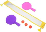 1Set Mini Portable Tabletop Table Tennis Set for Includes Rackets Net Fun Play Compact Design for Present
