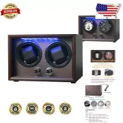 Luxury Wooden Automatic Watch Winder - Dual Slots with USB Power & Silent Motor