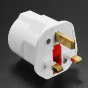 3PCS European 2 Pin to UK 3 Pin Plug Adaptor EU Schuko Travel Mains Adapter Max 3250W
