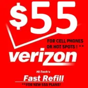 $55 VERIZON PREPAID FAST DIRECT TO PHONE! FOR PHONES AND HOTSPOTS !