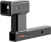 CURT 45808 Trailer Hitch Adapter, 2-Inch Receiver, 6-in Drop or Rise, 7,500 lbs
