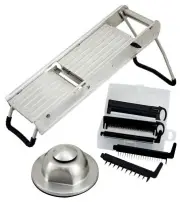 Mandoline Slicer Set, 5 Blades w/Handguard, S/S (2 Set)