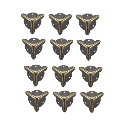 12Pack Metal Box Corner Protectors Edge Guard Protector 18x18x18mm Bronze Tone