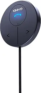 Kinivo BTC480 Bluetooth Car Kit Hands-Free Calling & Music Streaming for Cars with 3.5mm Aux Input, Magnetic Mount, Dual Port 2.1A USB Charger, Multi-Point Connectivity