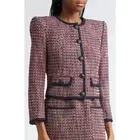 NWT VERONICA BEARD Women's Red Ceres Metallic Cotton Blend Tweed Jacket Size 10