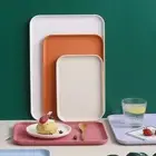 Plastic Wheat Straw Storage Tray Eco-friendly Service Dessert Pallet Desktop