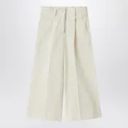 [Il Gufo] Pinstriped Cotton Pants 14 Y White