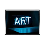 Galrie Stunning Neon Art Skateboarding Photograph by Victor Erixon, Black Frame, 70 x 100cm (28 x 40inch)