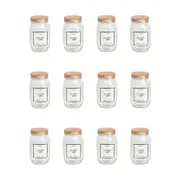 12PK The Styled Room Olivia Glass Preserve Jar Food Container Rose Gold 1000ml
