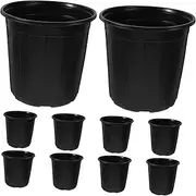 MINAOLULUS 10pcs Black Succulent Planting Containers Weather Resistant Nursery Pots for Outdoor Use Efficient Drainage Design for Seedling Cultivation and Plant Growth