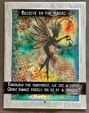 ANY OCCASION - Lavinia Sprite with lamp - MIXED MEDIA Handmade Card by DEE
