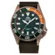 ORIENT 東方錶 綠橘框不鏽鋼潛水機械錶 帆布錶帶 藍寶石水晶鏡面 200米防水 43.4mm RA-AC0K04E