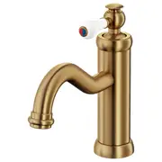 HAMNSKÄR wash-basin mixer tap, brass-colour