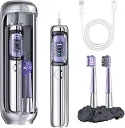 JIMOK Electric Toothbrush, Oscillation & Vibration Sonic Electric Toothbrush for Adults with 3 Brush Heads & UV Travel Case, IPX7 Waterproof Type-C Rechargeable Travel Powered Toothbrush