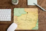 Illinois Map Mouse Pad for Computer Office Gaming Desk Non-Slip