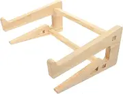 Gatuida Wooden Laptop Stand Portable Riser Support for Notebooks Ergonomic Design for Enhanced Comfort for Home Office Use Cable Management Heat