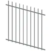 ProtectorAl 0350-1200W x 1200H Palladium Silver Radiator Pool Fence Panel Raked Up to 15º