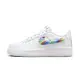 NIKE AIR FORCE 1 LOW GS Rainbow Swoosh 彩虹編織 白 女鞋 FQ4948-100