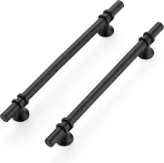 30 Pack 10 Inch Cabinet Pulls Kitchen Cupboard Handles with round Base Matte Bla