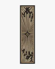 75' x 305' | Machine Washable Runner Rug | Kid & Pet Friendly | Indoor Rug | Gatsby Black & Gold Rug by Jonathan Adler | Ruggable