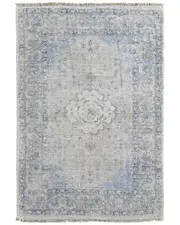 Weave & Wander Ramey Transitional Medallion Wool & Viscose Area Rug