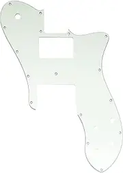 Musiclily Pro 16 Holes Wide Range Humbucker Guitar Pickguard for USA/Mexico Fender 72 Tele Custom Style Electric Guitar, 3ply Aged White