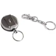 Metal Retractable Badge Reel Holder Steel Cord Belt Clip key Ring Kit