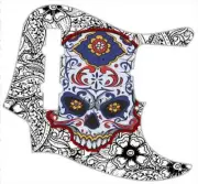 J BASS 5 STRING Graphic Pickguard to fit Fender Bass Guitar Skull Art 1