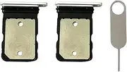 2pcs-SIM Card Tray Slot Holder Replacement + Card Ejector pin for Google Pixel 7A (White)