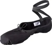Bloch Dance Men's Pump Split Sole Canvas Ballet Slipper/Shoe 11 Wide, Black