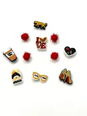 Red Hot Leopard Themed Shoe Charms that adds Flair to your Clogs & Eva Bag
