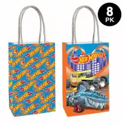 Hot Wheels Kraft Paper Party Bags 8pk Kids Birthday Party Favours