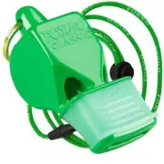 NEON GREEN Fox 40 Classic CMG Whistle Official Coach Safety Alert Rescue LANYARD