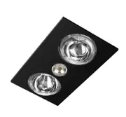 Heater Sunair Bathroom Exhaust Fan LED Downlight with 2 Heat Globes Black