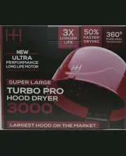 Hot & Hotter Super Large Turbo Pro Hood Dryer 3000 Ultra Performance Long Life M