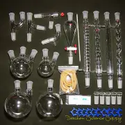 24/40,New Organic Chemistry Laboratory Glassware Kit,32 PCS,Lab Chemilcal Unit