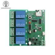 DC 5V/7-32V 4 Channel WiFi Wireless Delay Relay Switch Remote Control Smart APP