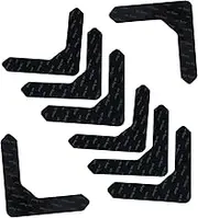 PRETYZOOM 12Pcs Shaped Washable Non Slip Carpet Grippers Reusable Rug Pad Stickers for Curling Sliding for Home Floors Carpet Corners