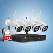 UL-Tech Wireless CCTV Security System 8CH NVR 3MP 4 Square Cameras 2TB