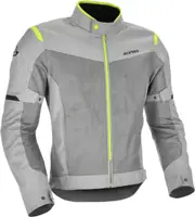 Acerbis Ramsey Vented 2.0 Mesh Motorcycle Textile Jacket, grey-yellow, Size XL for Men Grey Yellow