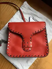 NWT ORG $245 REBECCA MINKOFF LEATHER RED MIDNIGHTER MINI MESSENGER CROSSBODY