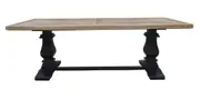 VI Velino Solid Timber Bluster Leg Dining Table