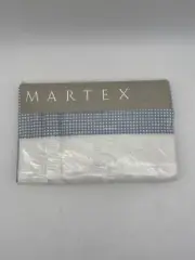 MARTEX Twin Light Blue & White Gingham Flat Sheet USA New & Sealed