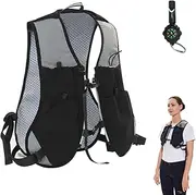 Running Vest for Men & Women, Lightweight Running Hydration Pack with 5 Pockets, Reflective Running Water Vest for Marathon, Hiking & Cycling, Waterproof Water Running Backpack with Phone Pocket