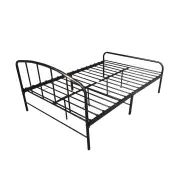 Metal Bedframe Double Size Country Style - Black