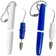 Portable dental picks, Teeth Stain Remover, Mini Travel Plaque and Tartar Remover with chain Mini Stain Eraser Dental Tooth cleaning tools, Interdental Pick,Tooth Kit for Travel & Home Use (2Pcs)