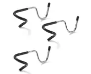 Mount Hooks Bird Feeders Pole Hooks Camping Light Hooks Pole Attachment Hanger For Garage Patio,Black