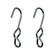 S J Hook 2 Piece Set Steel Construction for Rope Shock Cord Bungee Cord