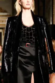 €1390 Authentic EMILIO PUCCI RUNWAY Black SILK Blend Sheer BEADED Top 44 US-8 M